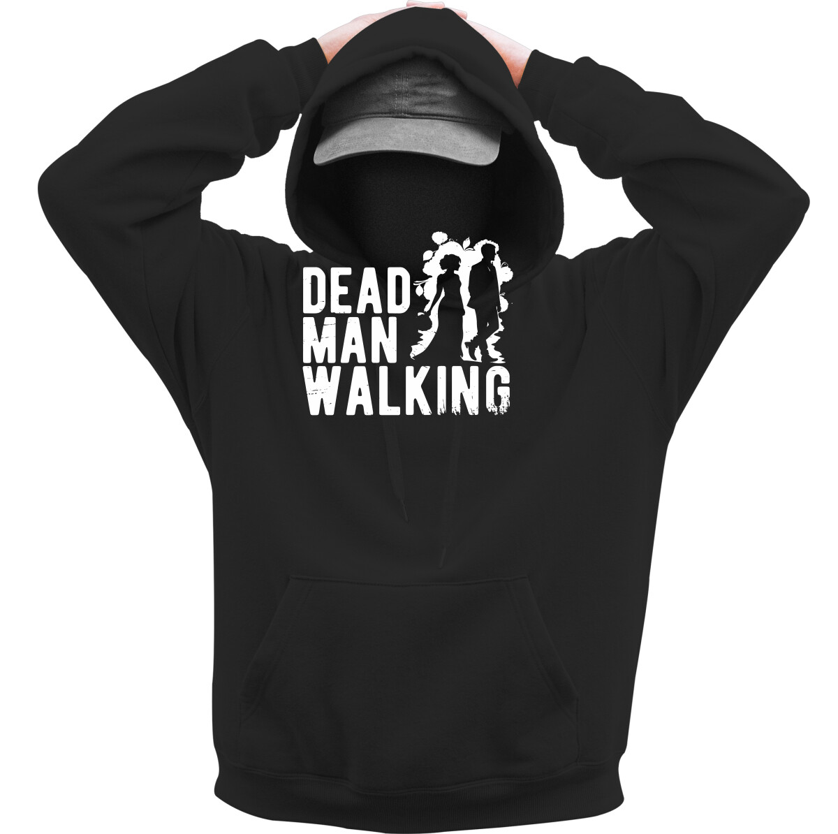 Kapucnis belebújós pulóver