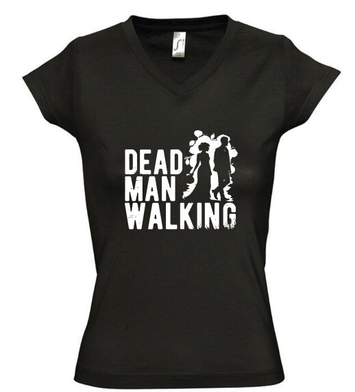 Női V nyakú póló