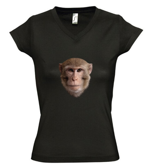 Női V nyakú póló