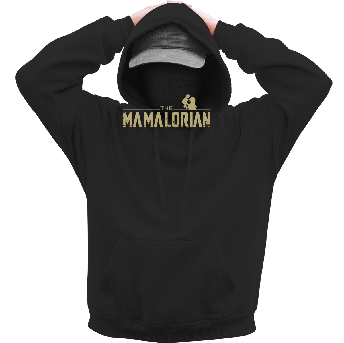 Kapucnis belebújós pulóver