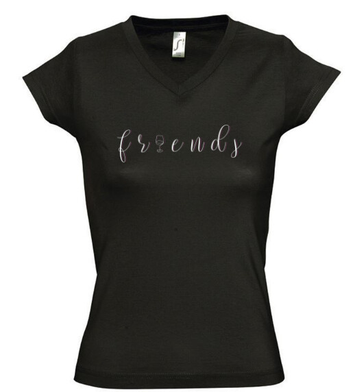 Női V nyakú póló