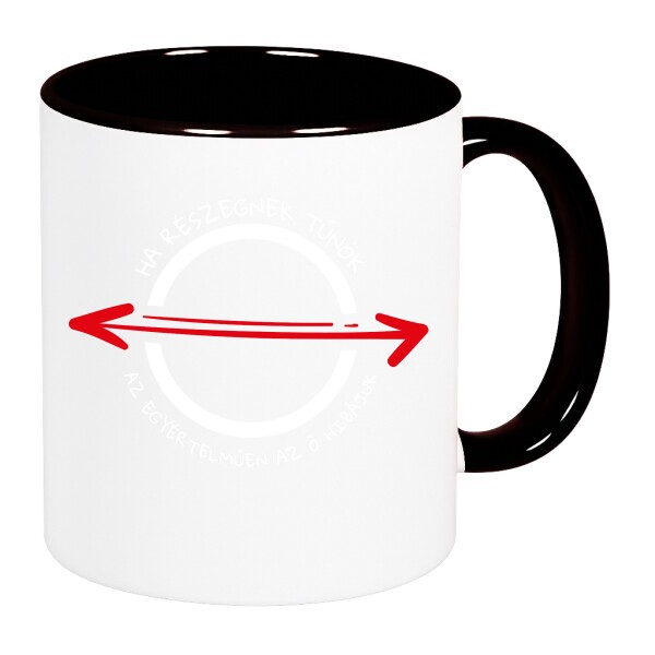 Színes fülű és belsejű bögre