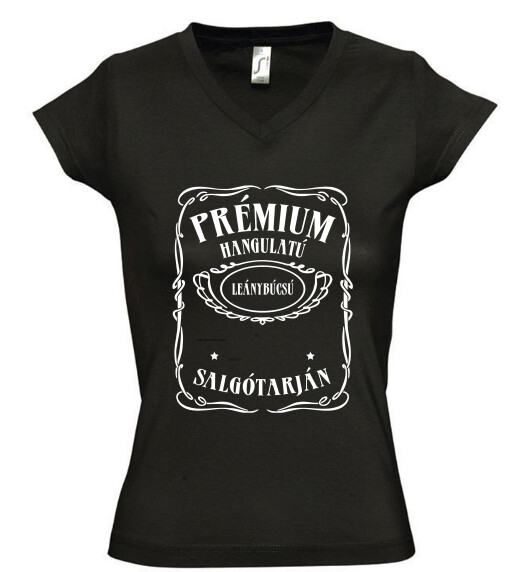 Női V nyakú póló
