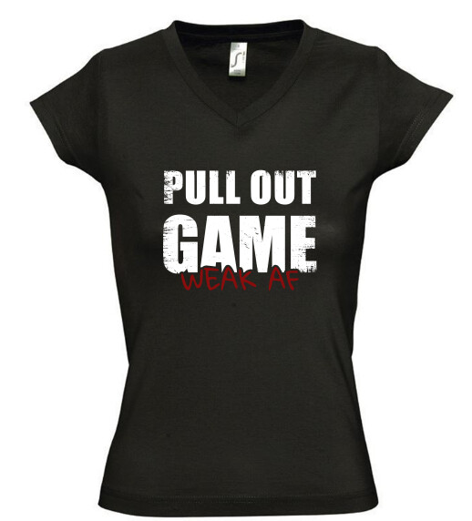 Női V nyakú póló