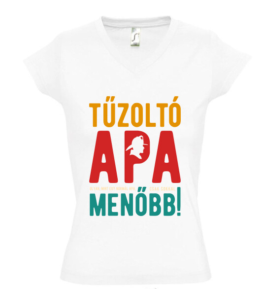 Női V nyakú póló