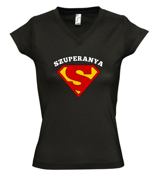 Női V nyakú póló