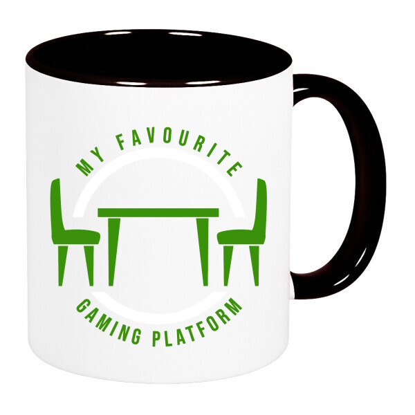 Színes fülű és belsejű bögre