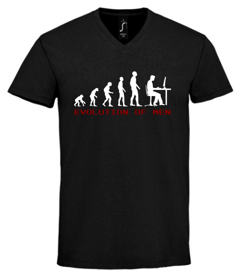 Unisex V nyakú póló