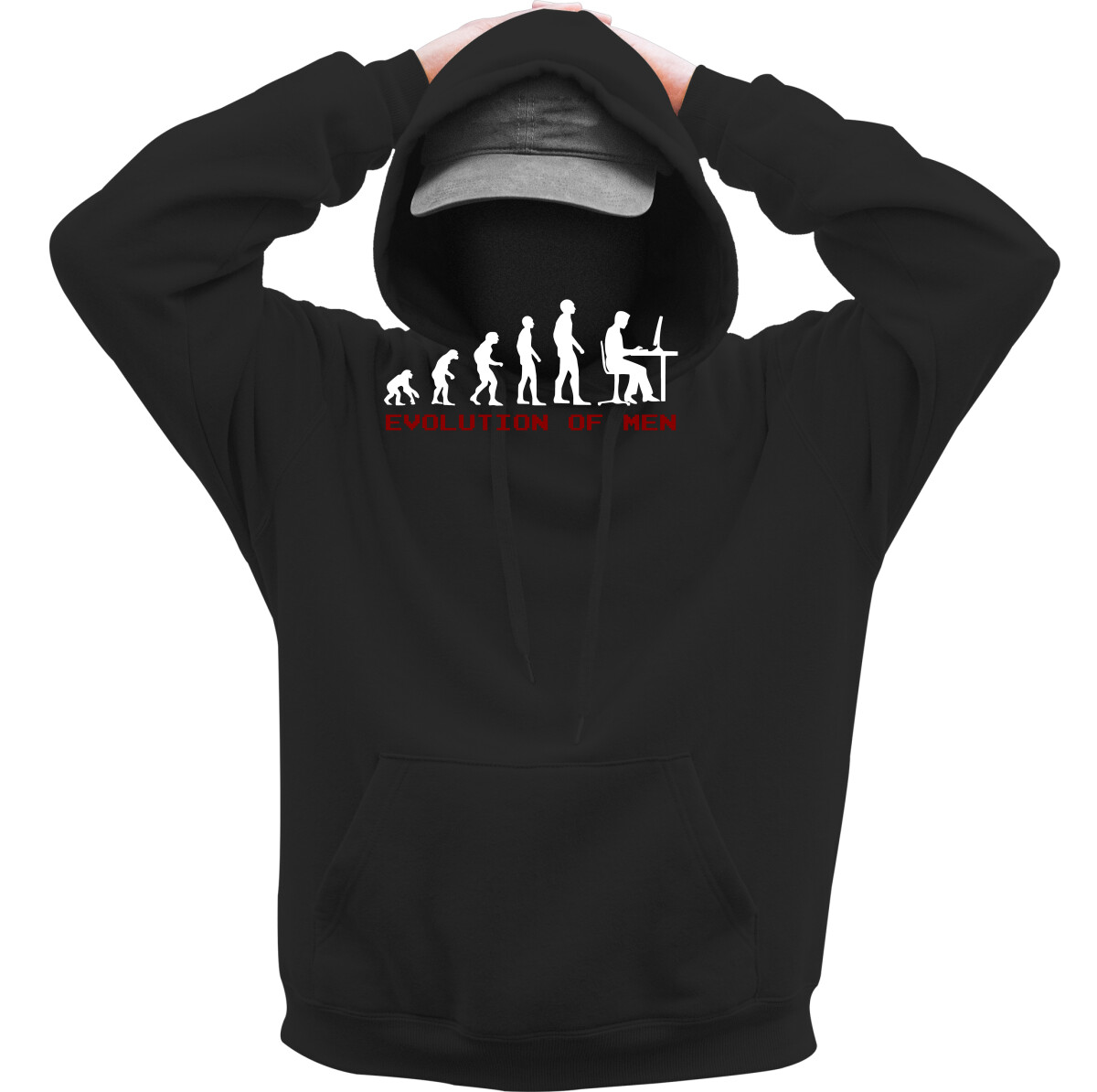 Kapucnis belebújós pulóver