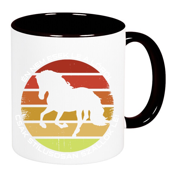 Színes fülű és belsejű bögre