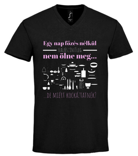 Unisex V nyakú póló