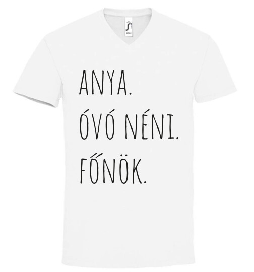 Unisex V nyakú póló