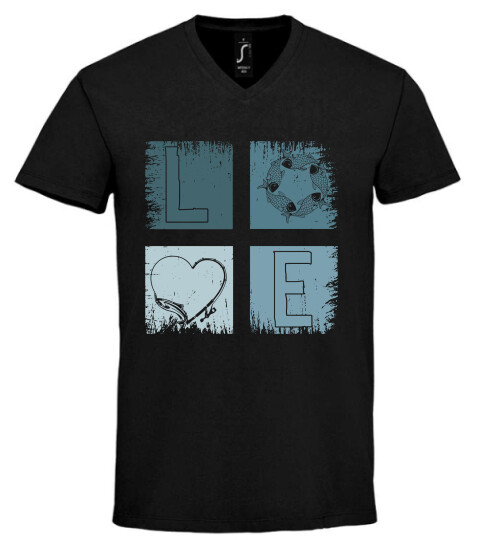 Unisex V nyakú póló