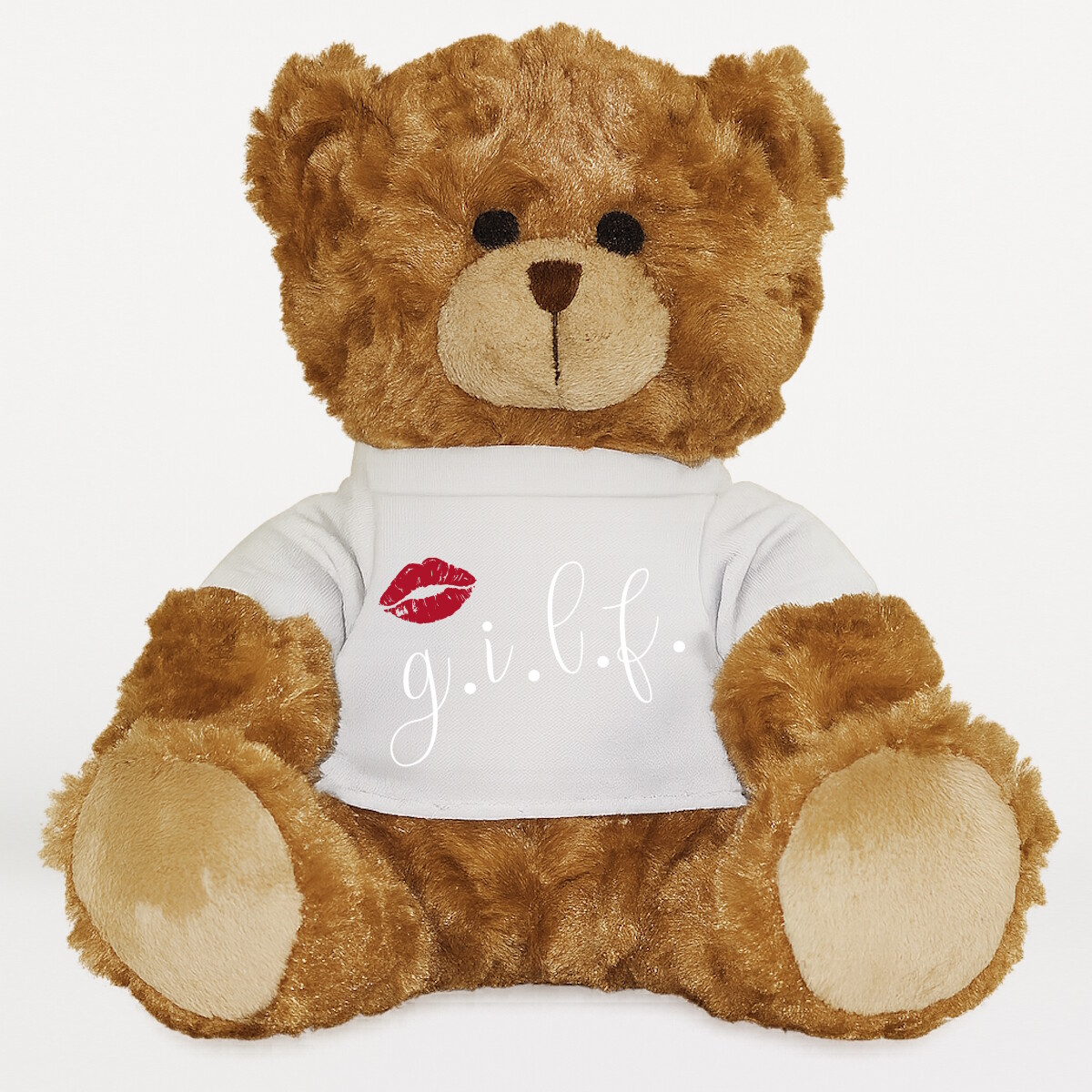 Plüssmaci egyedi pólóval