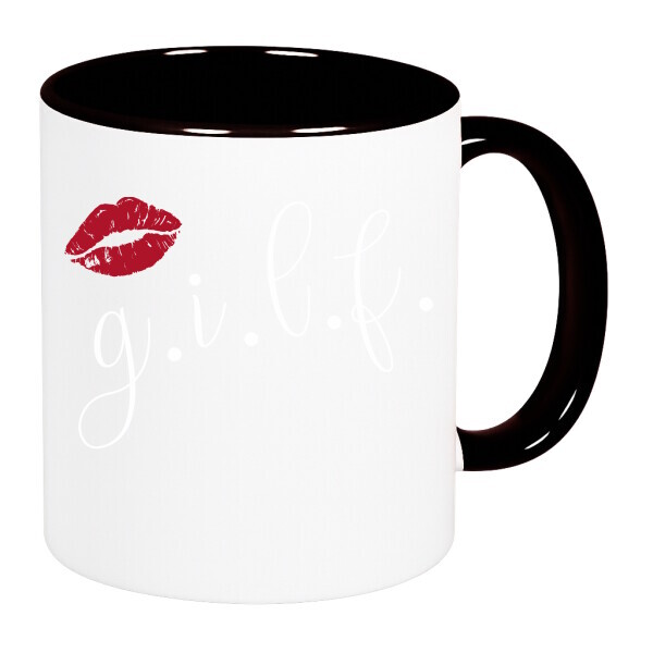 Színes fülű és belsejű bögre