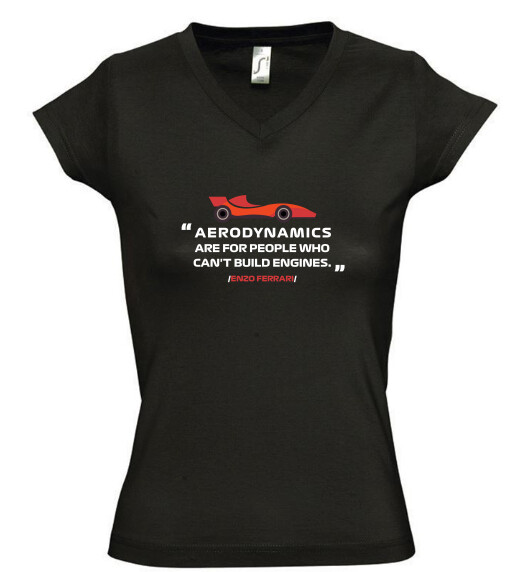 Női V nyakú póló