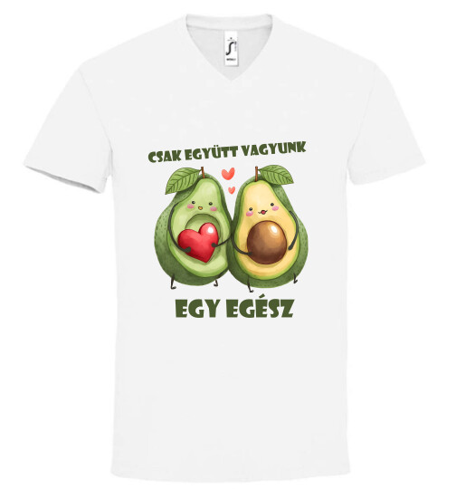 Unisex V nyakú póló