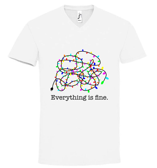 Unisex V nyakú póló