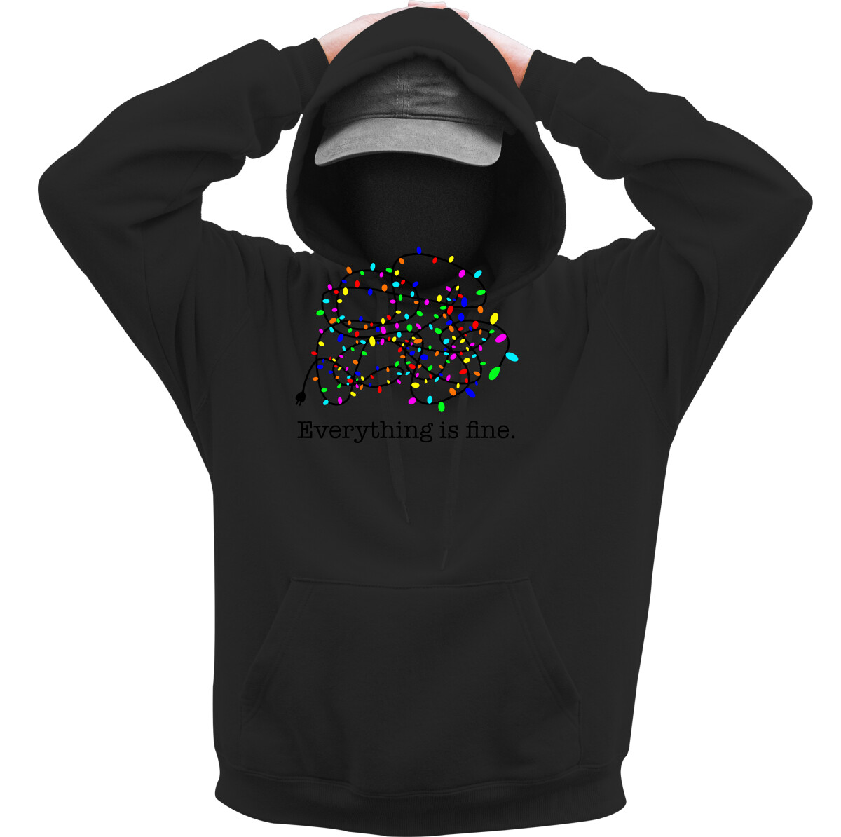 Kapucnis belebújós pulóver