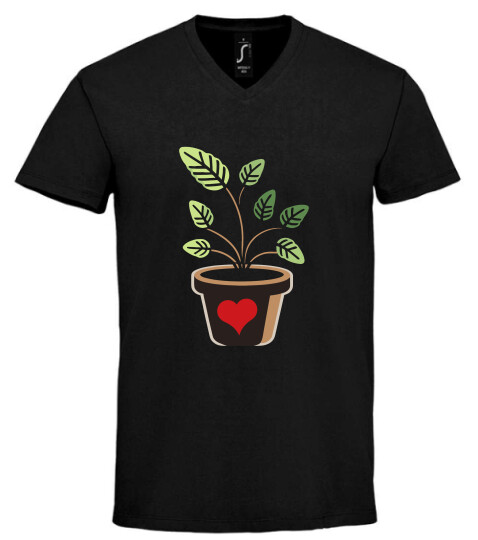 Unisex V nyakú póló