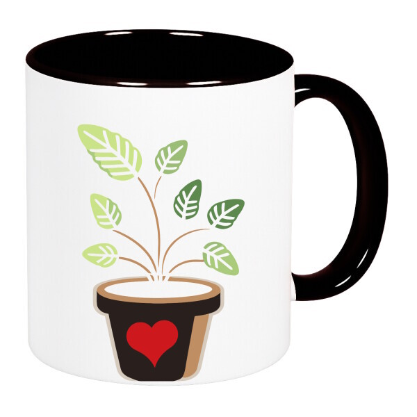 Színes fülű és belsejű bögre