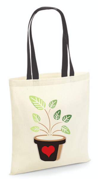 Vászontáska - színes fülű 