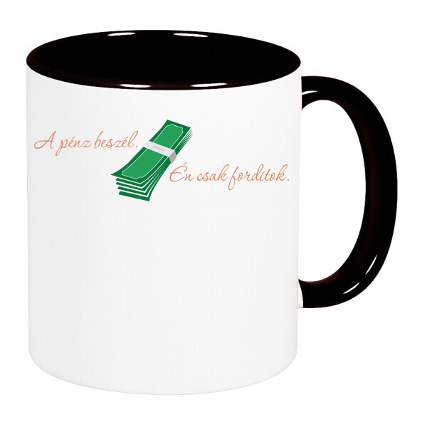 Színes fülű és belsejű bögre