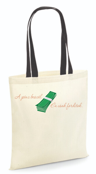 Vászontáska - színes fülű 