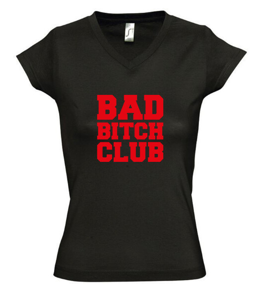 Női V nyakú póló