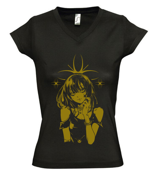 Női V nyakú póló
