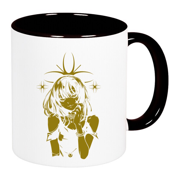 Színes fülű és belsejű bögre