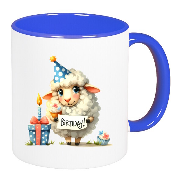 Színes fülű és belsejű bögre