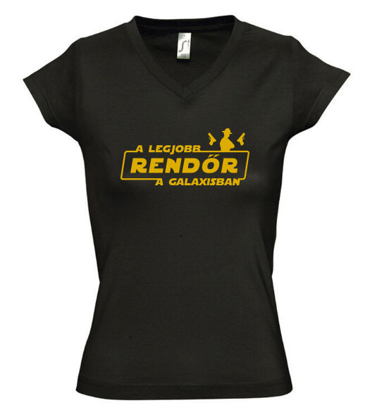 Női V nyakú póló