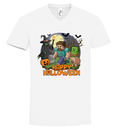 Unisex V nyakú póló