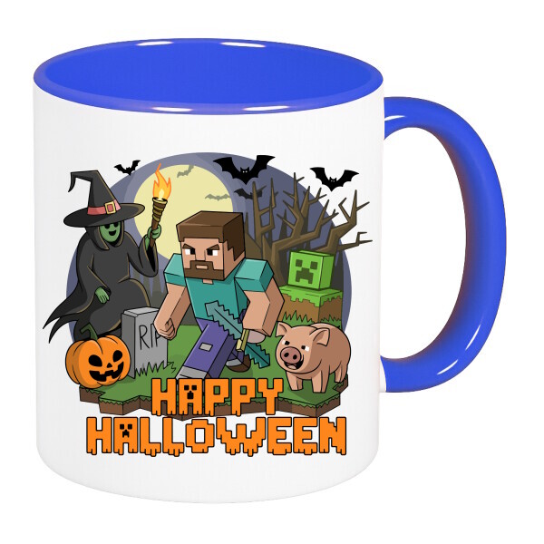 Színes fülű és belsejű bögre