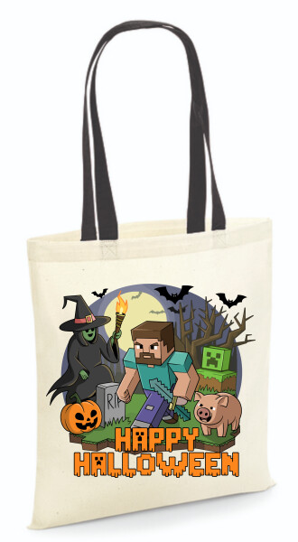 Vászontáska - színes fülű 