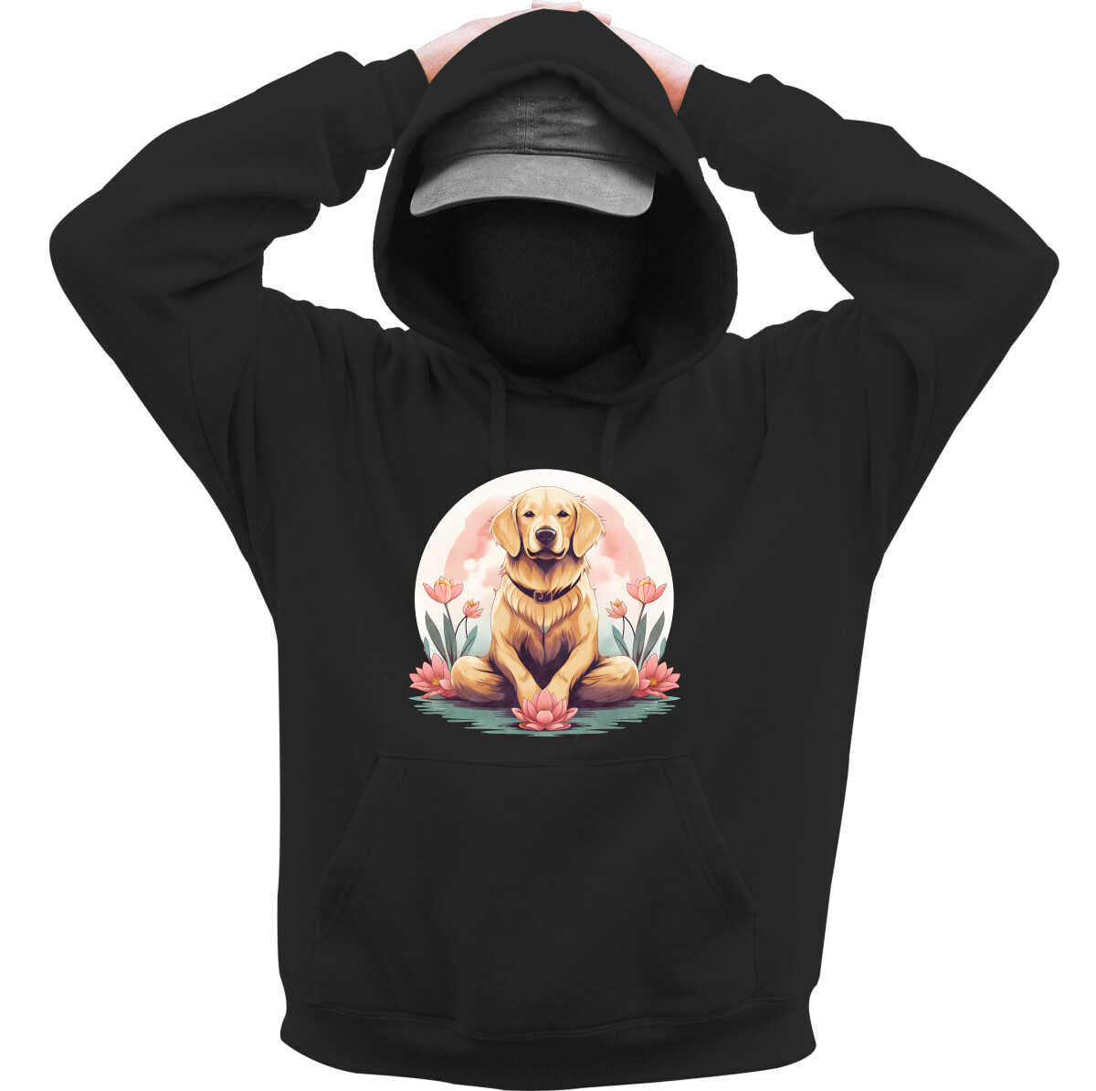 Kapucnis belebújós pulóver