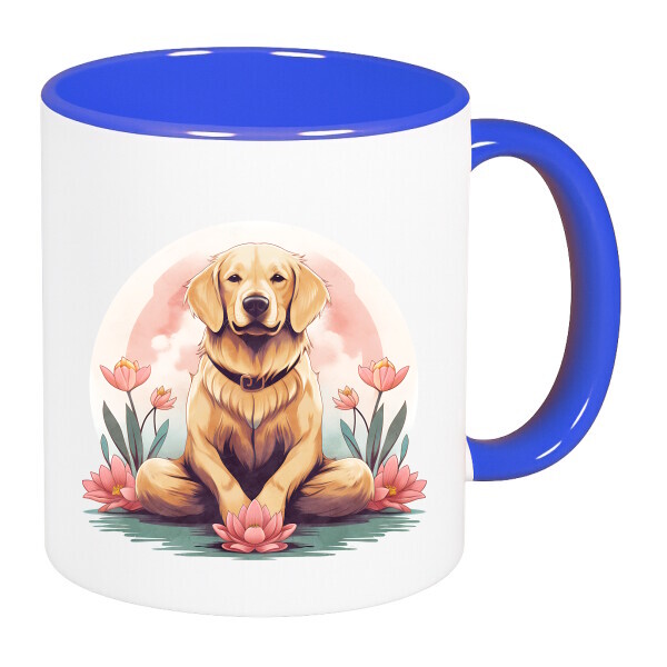 Színes fülű és belsejű bögre