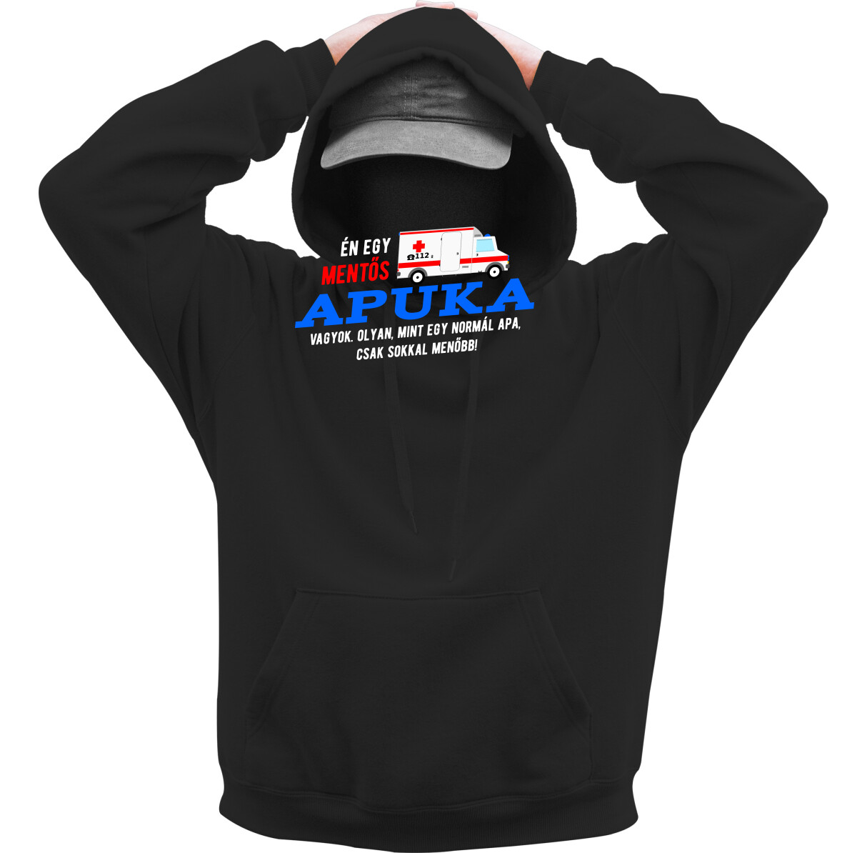 Kapucnis belebújós pulóver