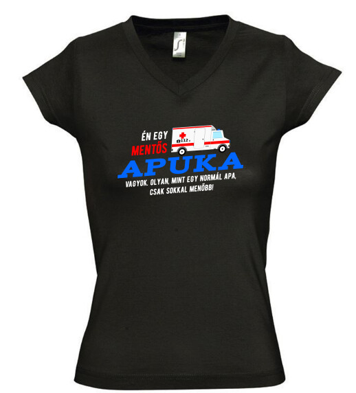 Női V nyakú póló