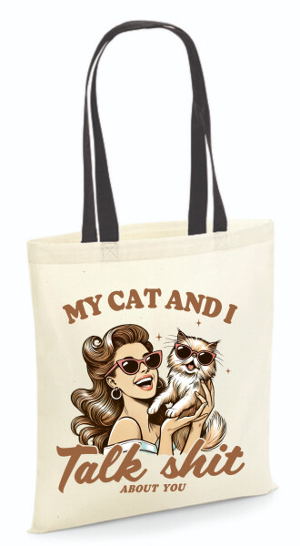 Vászontáska - színes fülű 