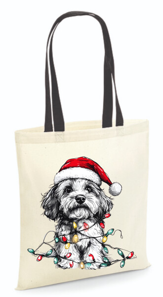 Vászontáska - színes fülű 