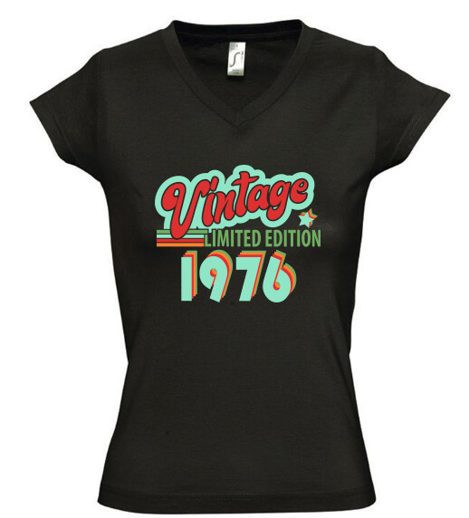 Női V nyakú póló