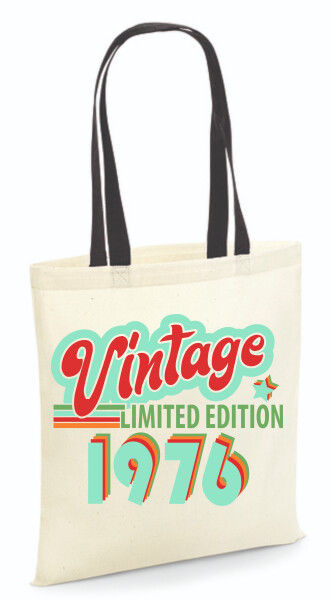 Vászontáska - színes fülű 