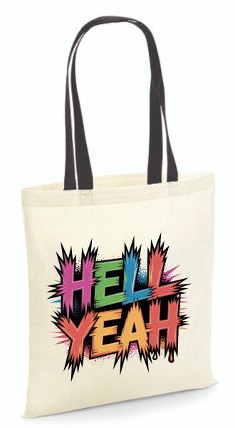 Vászontáska - színes fülű 