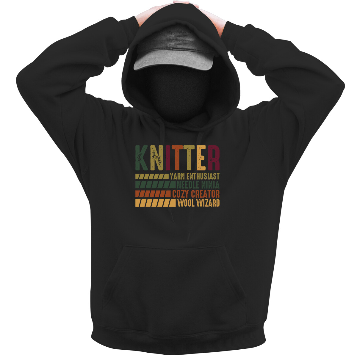 Kapucnis belebújós pulóver