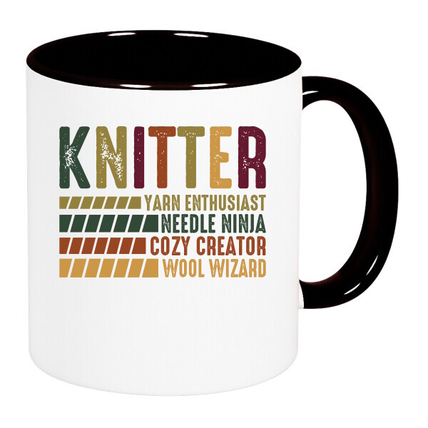 Színes fülű és belsejű bögre