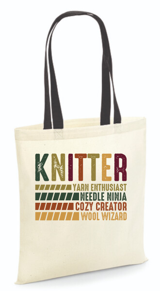 Vászontáska - színes fülű 