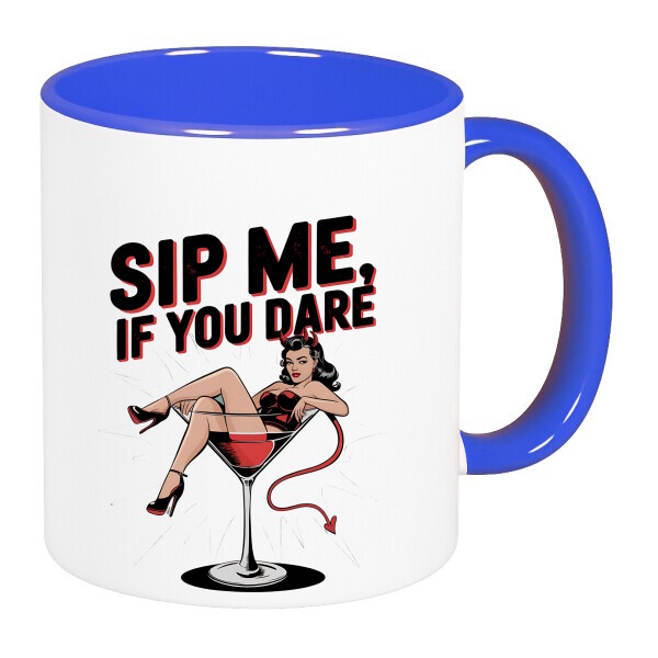 Színes fülű és belsejű bögre