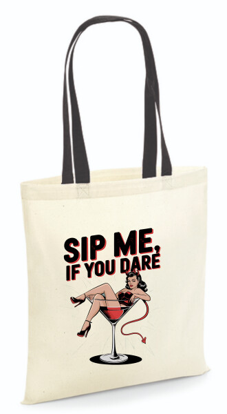 Vászontáska - színes fülű 